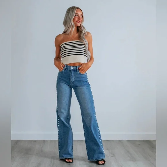 VBRT Pearl High Rise Wide Leg Denim - Picture 2 of 7